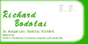 richard bodolai business card