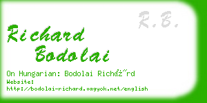 richard bodolai business card